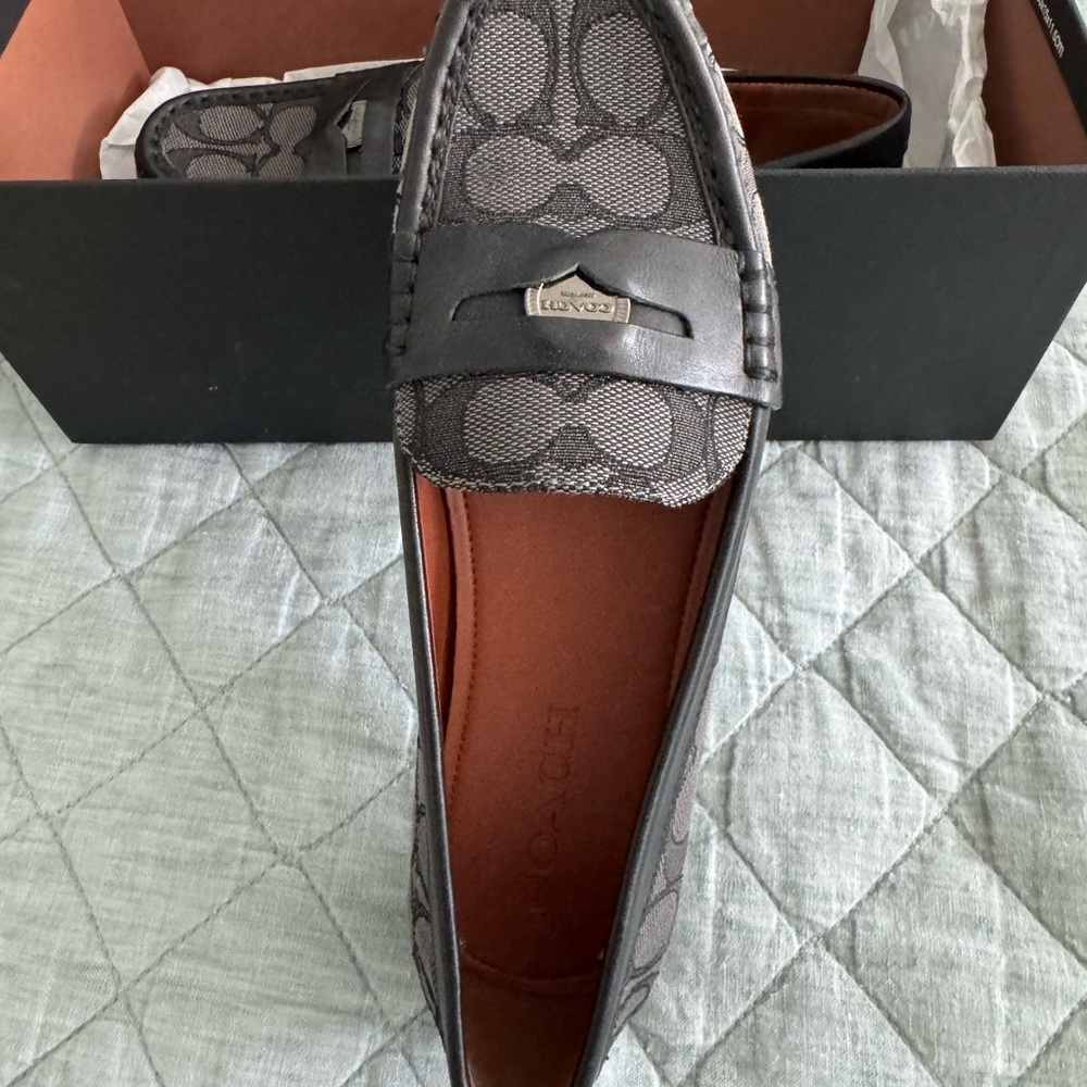 Coach Gray and Black Loafers